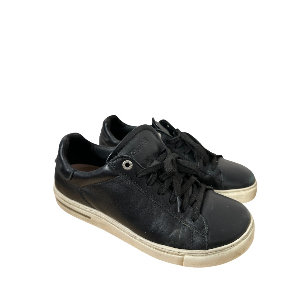 Birkenstock Bend Low Black Leather Lace Up Sneakers Comfort Casual 38